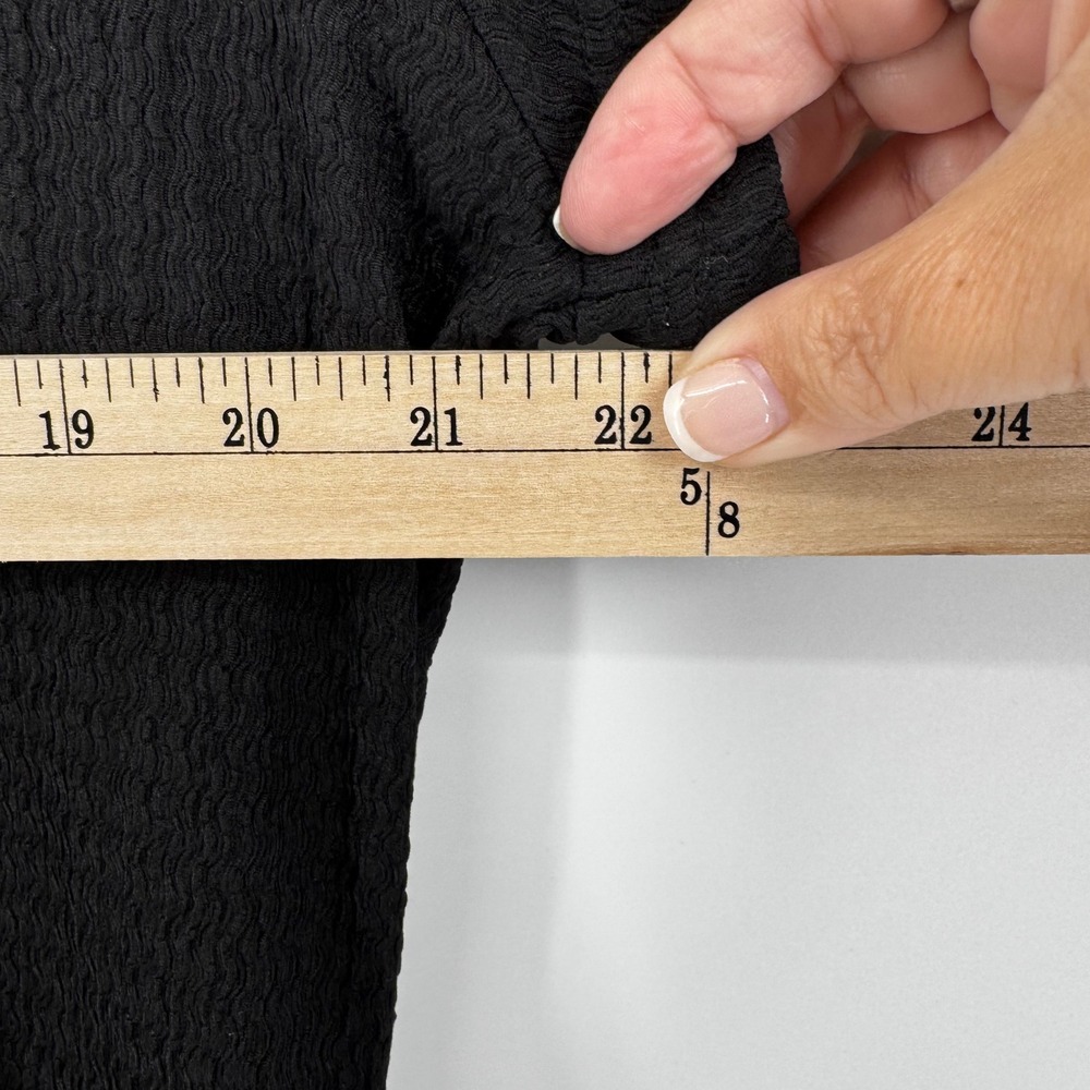 Shein Curve 2XL Maxi Dress Black Tan Color Block Slit Seersucker - Picture 5 of 10
